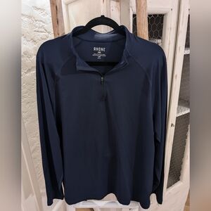 RHONE Quarter Zip Top Size L Dark Blue